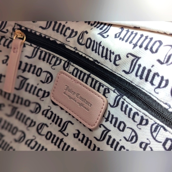 Juicy Couture Dusty Blush Pink Velour LARGE Big Spender Tote Bag/Purse - Picture 9 of 16